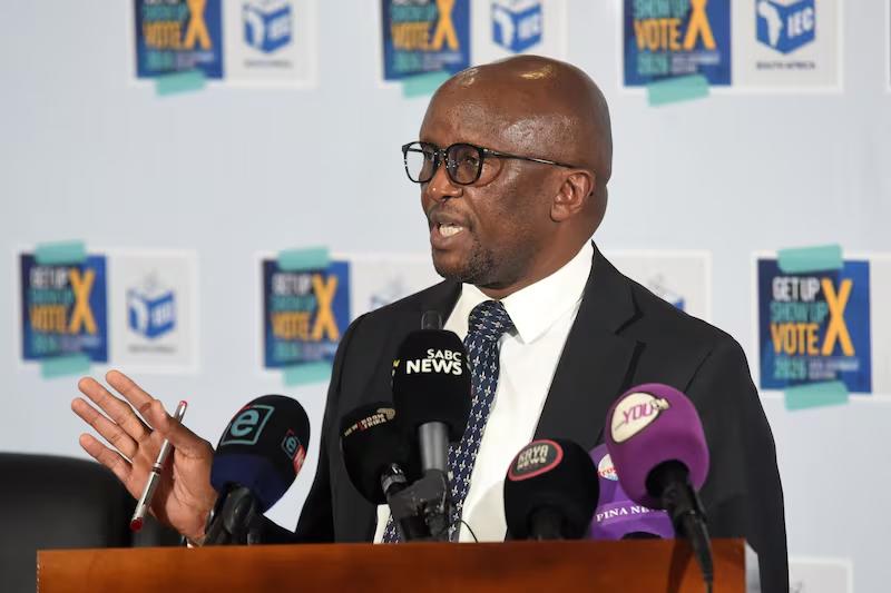 IEC chair Mosotho Moepya briefs the media on the 2026 local government elections, in Centurion, Pretoria, on September 2 2026. Photo: Freddy Mavunda