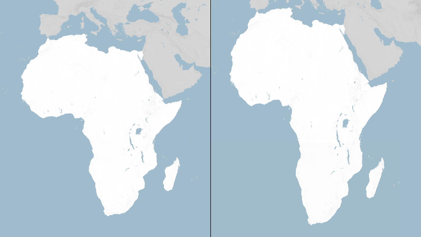 164-1 UN VOTE: General Assembly Formally Retires Mercator Map to Show Africa's True Scale