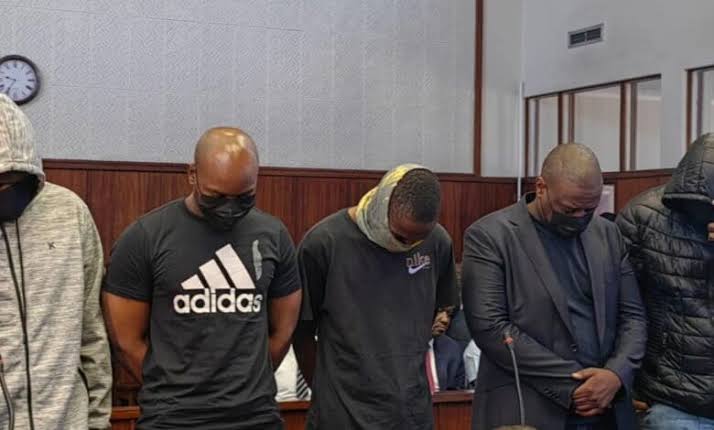 Accused in Court Dock. Source: The Witness / Bail application of AKA, Tibz murder suspects continues in Durban ...