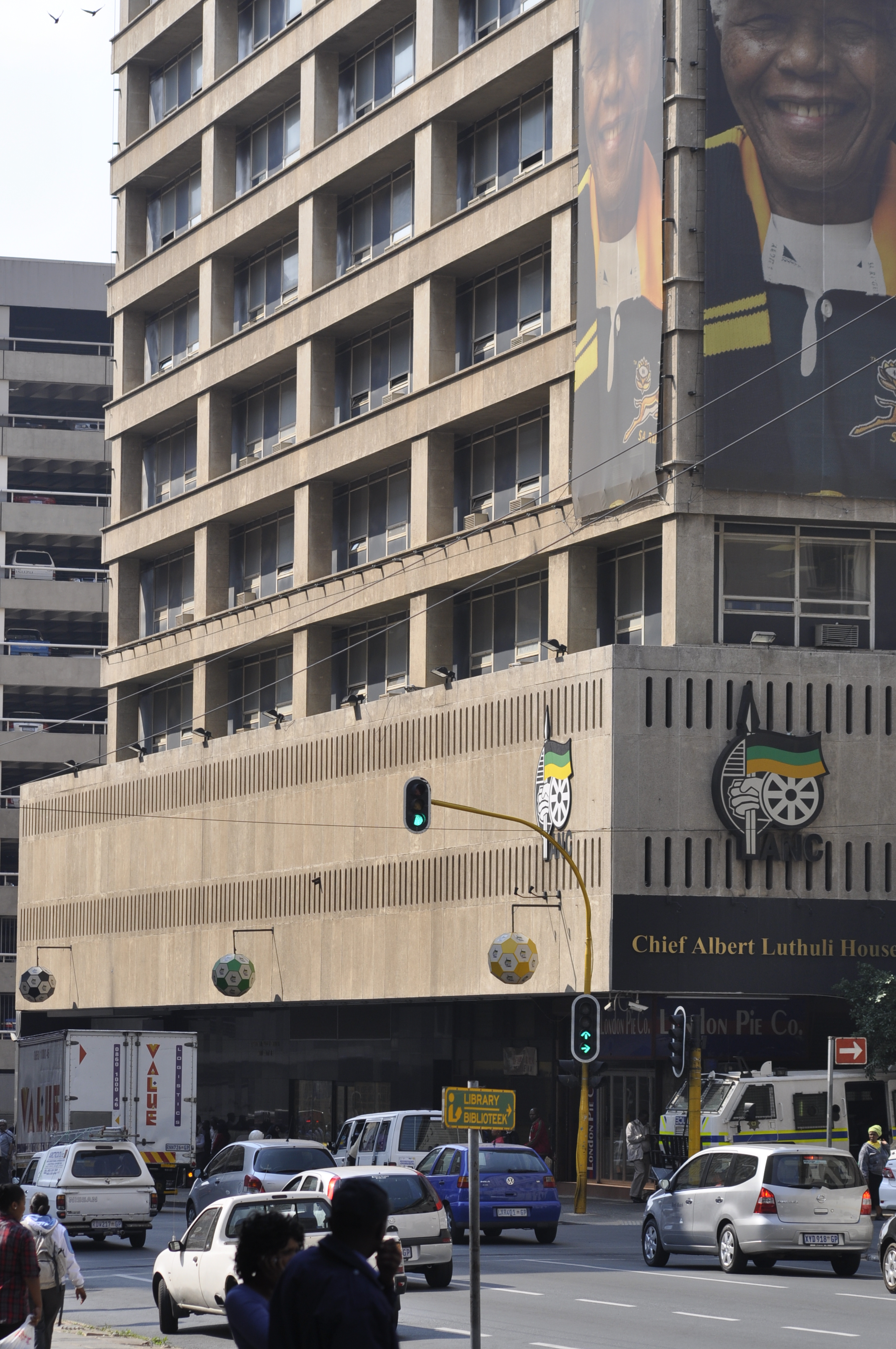Luthuli House in central Johannesburg, national headquarters of the African National Congress. Photo: Garyvdm / Wikimedia Commons