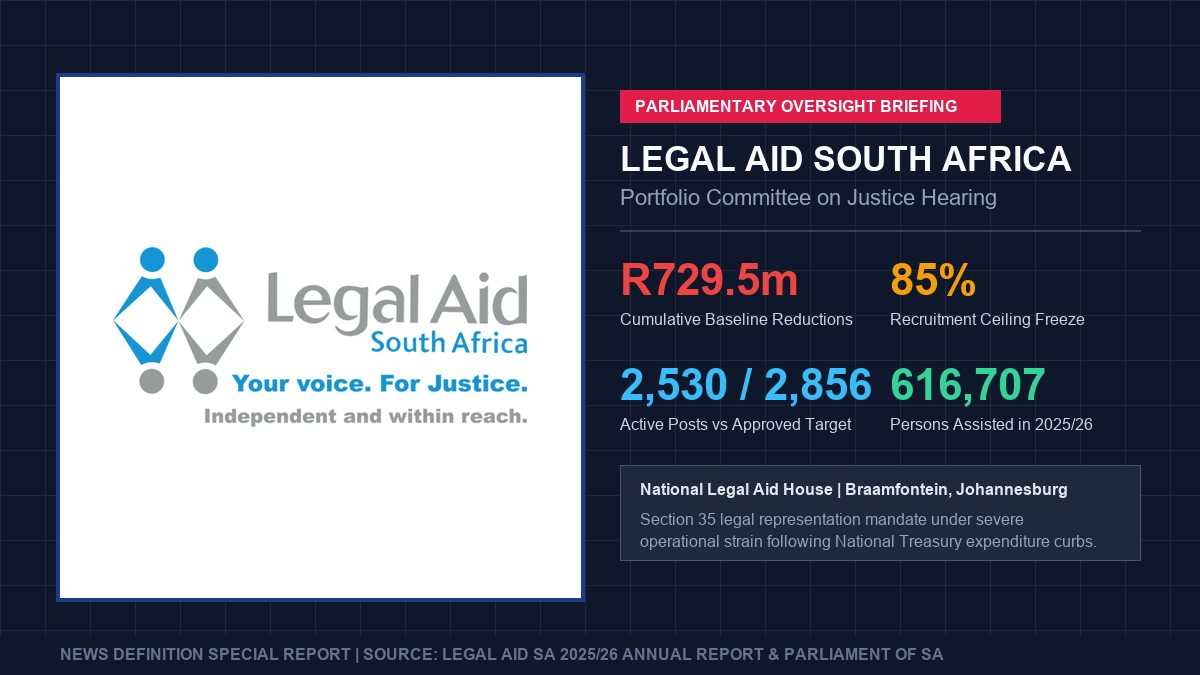 Legal Aid SA's R729m squeeze leaves courts with fewer lawyers for people who cannot pay