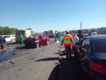 Accident scene in Tembisa. Source: IOL / Family demands justice after PSL star's fatal crash claims nine ...